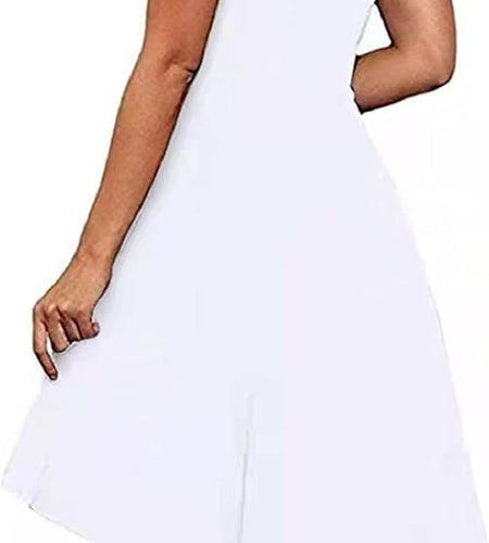 Womens off the Shoulder High Low Hem Cocktail Skater Wedding Party Teen Formal Dresses (FBA) (White, XL)
