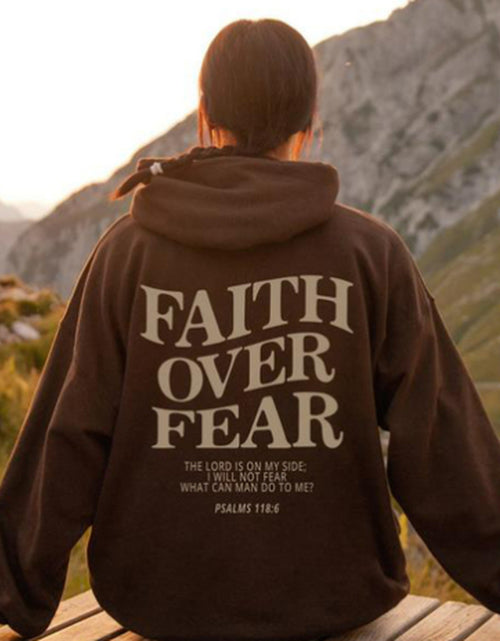 Load image into Gallery viewer, Faith over Fear Sweatshirt,Christian Shirt,Bible Verse Hoodi
