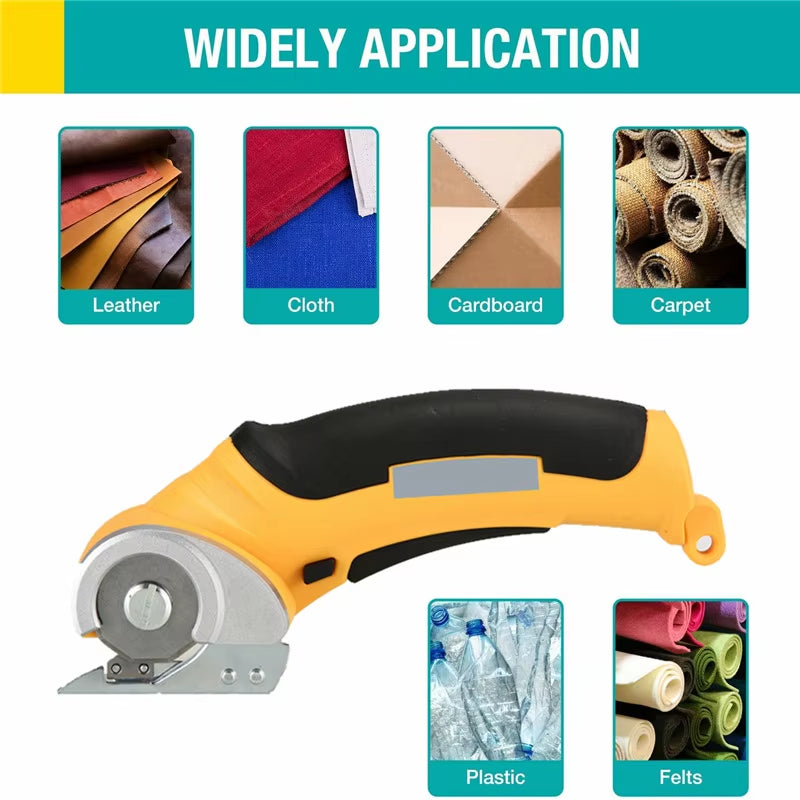 Electric Scissors Rechargeable Cordless Electric Cutter Shear for Cardboard Leather Fabric Scrapbook Carpet Electric Rotary Cutt