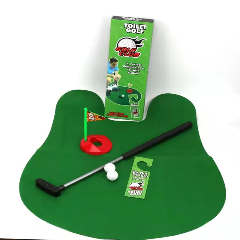 Mini Toilet Golf Toy Set Toilet Time Golf Game Set Golf Training Accessory Gift for Birthday Party