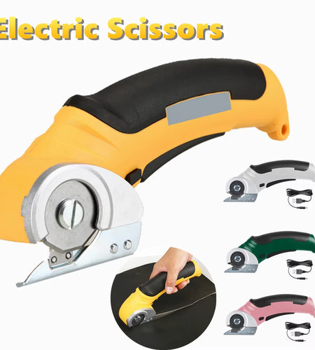 Electric Scissors Rechargeable Cordless Electric Cutter Shear for Cardboard Leather Fabric Scrapbook Carpet Electric Rotary Cutt