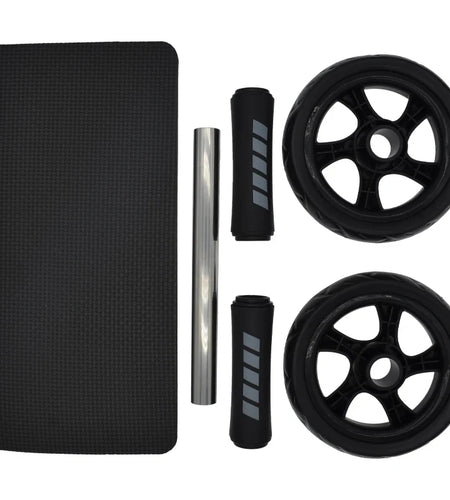 Great-Quality Abs Roller Fitness Equipment 15Cm Mute Non-Slip Double-Wheel Abdominal Wheel Exercise Ab Work Out Gym Muscle