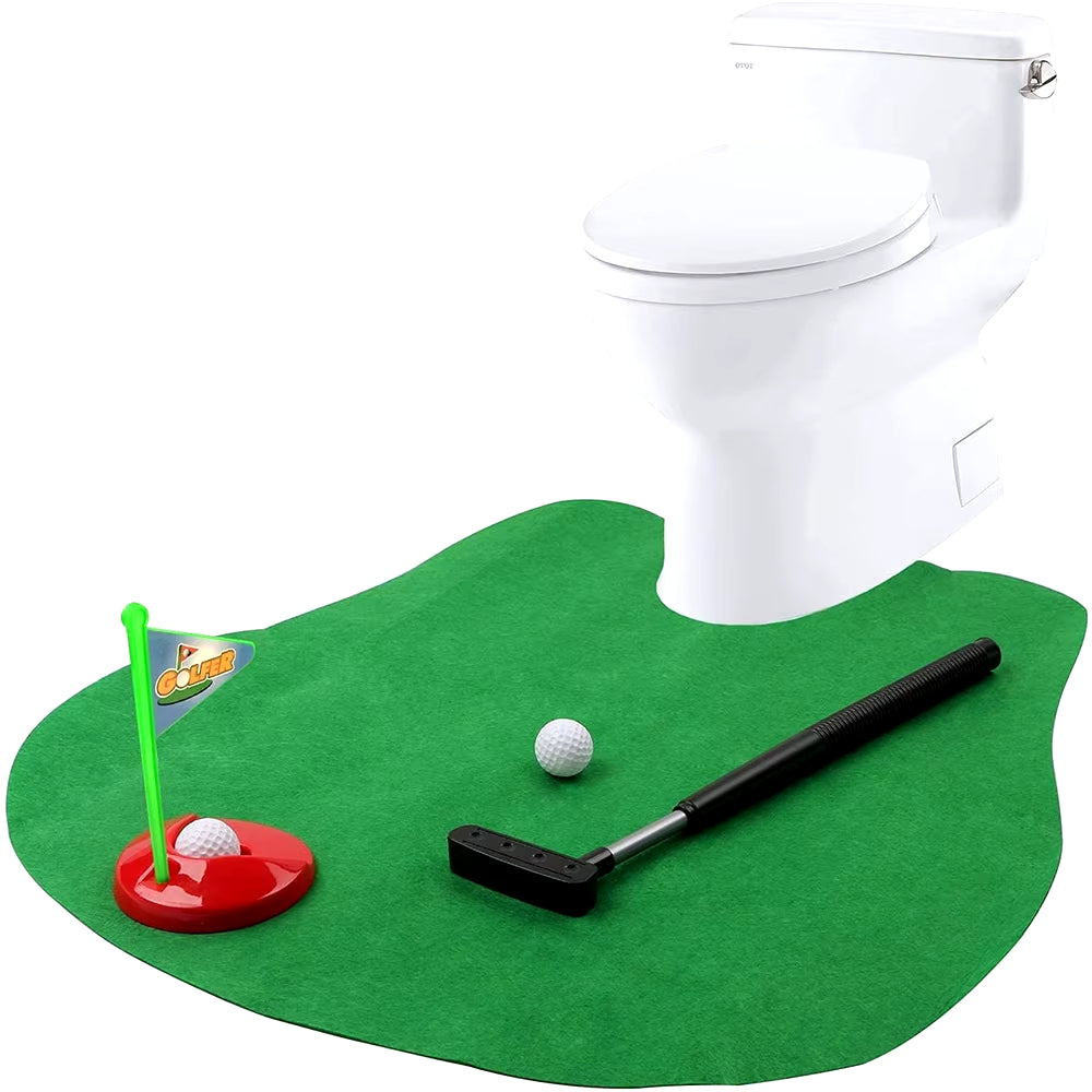 Mini Toilet Golf Toy Set Toilet Time Golf Game Set Golf Training Accessory Gift for Birthday Party